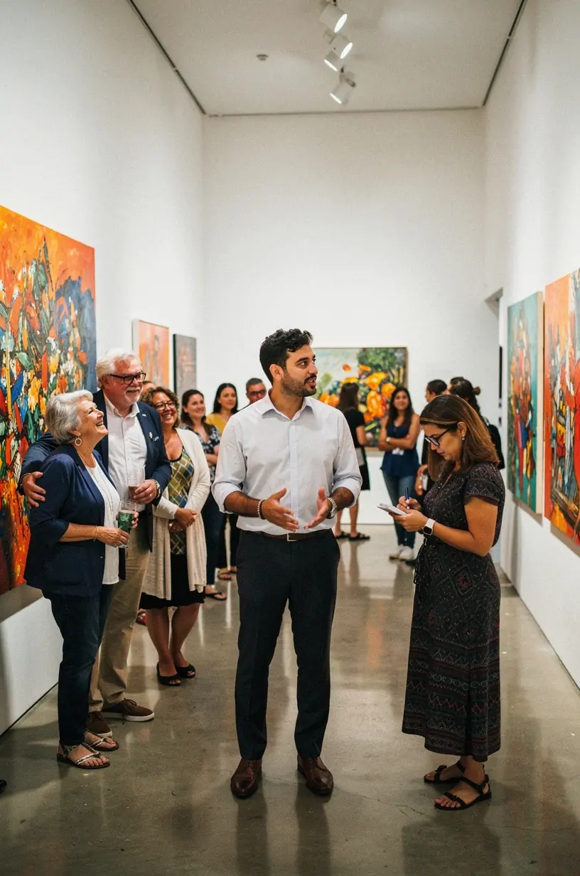 Art portfolio creation for exhibition success.